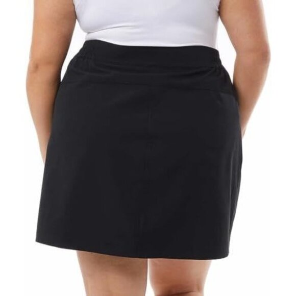 32 Degrees Cool Women S Stretch Skort Skirt Shorties Athleisure Shorts Black - Picture 8 of 8